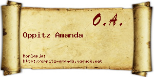 Oppitz Amanda névjegykártya